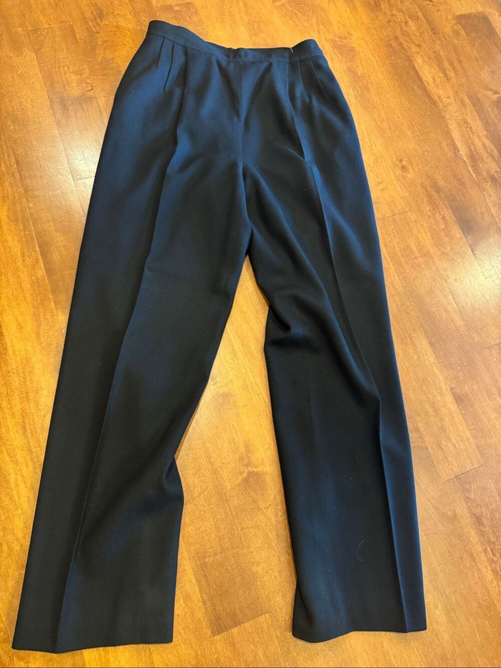 Vintage Breckenridge 100% Wool Black Pleated Pants Women’s 12 Made USA